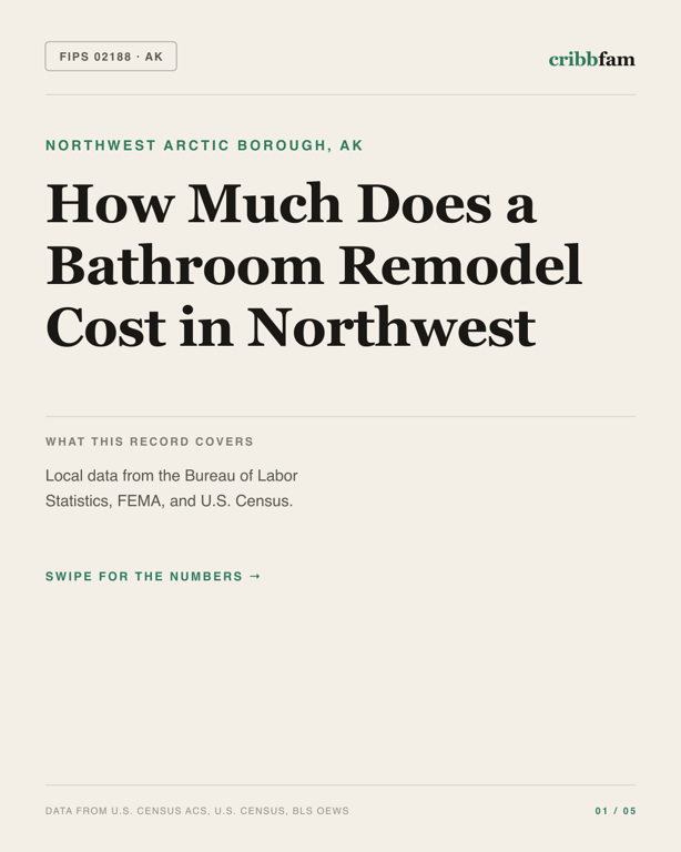Bathroom Remodel in Northwest Arctic Borough, AK — regional cost snapshot