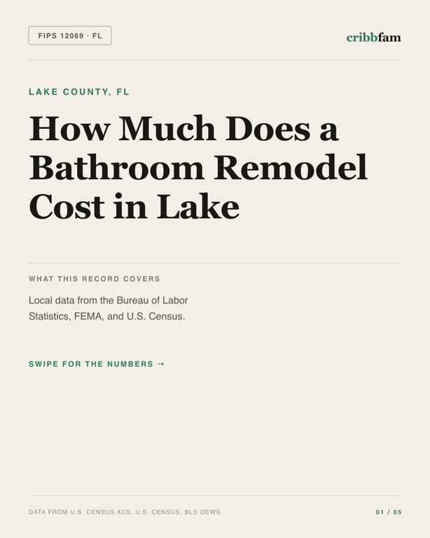 Bathroom Remodel in Lake County, FL — regional cost snapshot