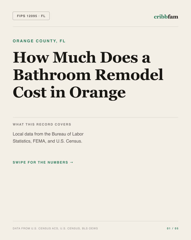 Bathroom Remodel in Orange County, FL — regional cost snapshot