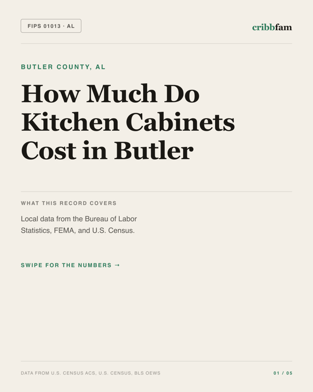 Cabinets in Butler County, AL — regional cost snapshot