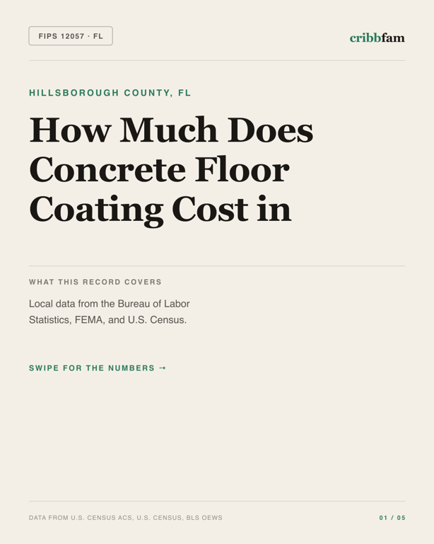 Concrete Floor Coating in Hillsborough County, FL — regional cost snapshot