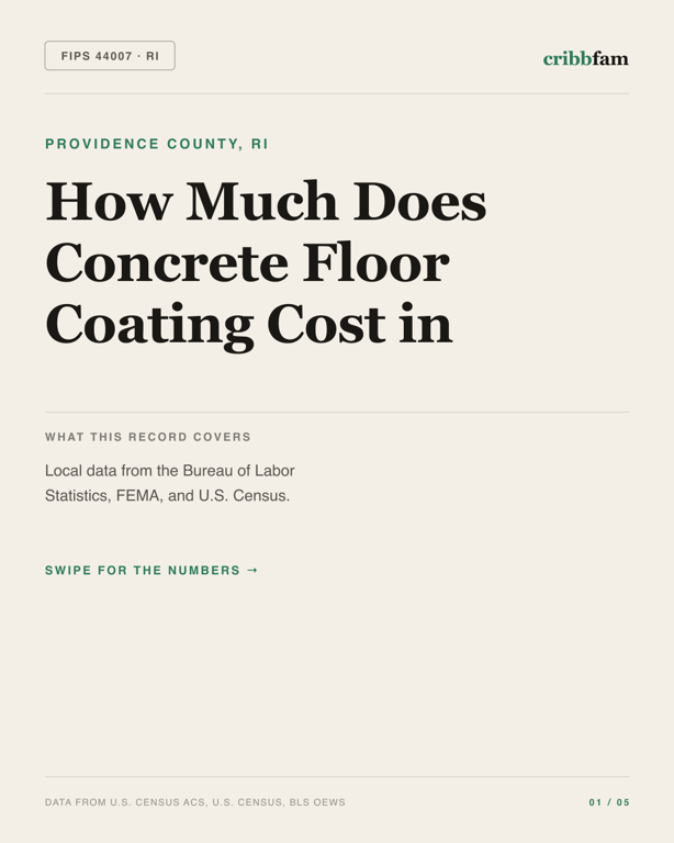 Concrete Floor Coating in Providence County, RI — regional cost snapshot