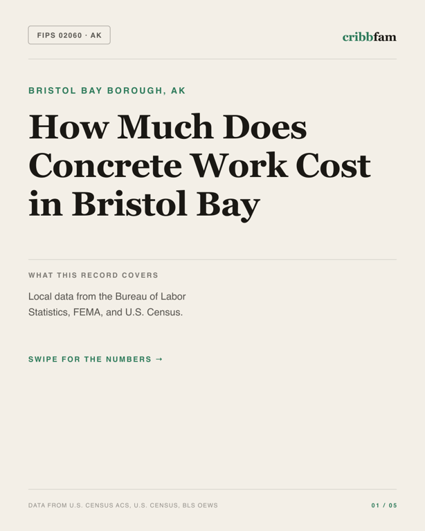 Concrete in Bristol Bay Borough, AK — regional cost snapshot