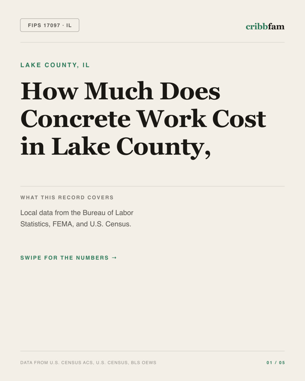 Concrete in Lake County, IL — regional cost snapshot