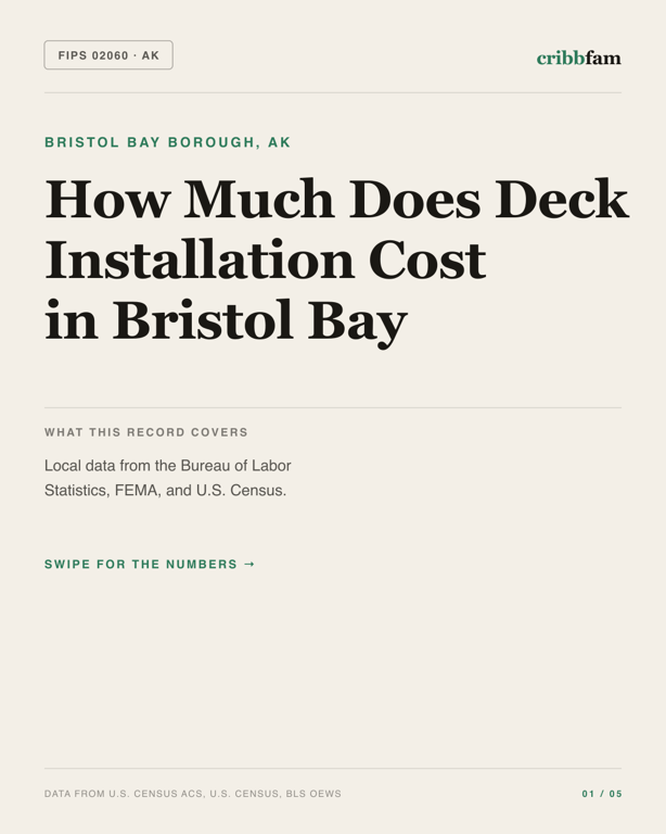 Decks in Bristol Bay Borough, AK — regional cost snapshot