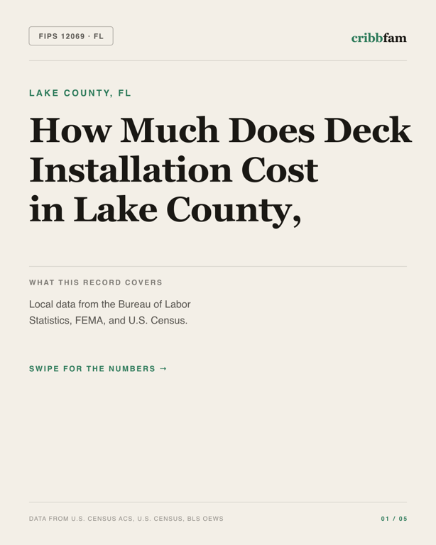 Decks in Lake County, FL — regional cost snapshot
