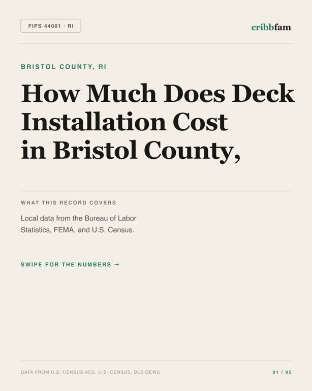 Decks in Bristol County, RI — regional cost snapshot