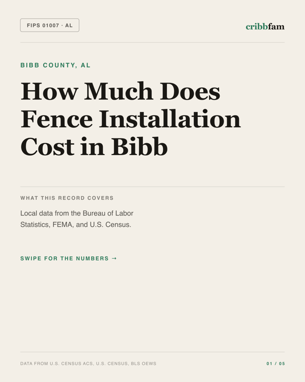 Fences in Bibb County, AL — regional cost snapshot