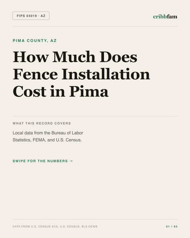 Fences in Pima County, AZ — regional cost snapshot