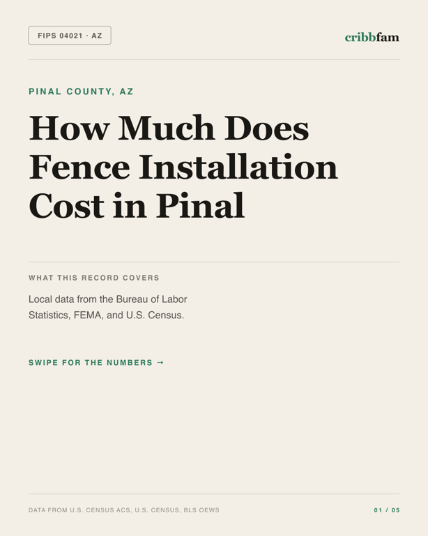 Fences in Pinal County, AZ — regional cost snapshot