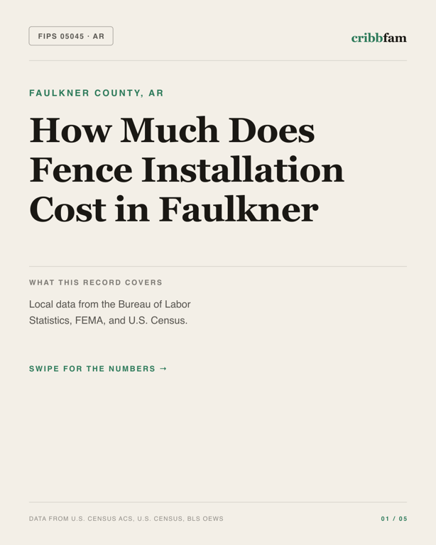 Fences in Faulkner County, AR — regional cost snapshot