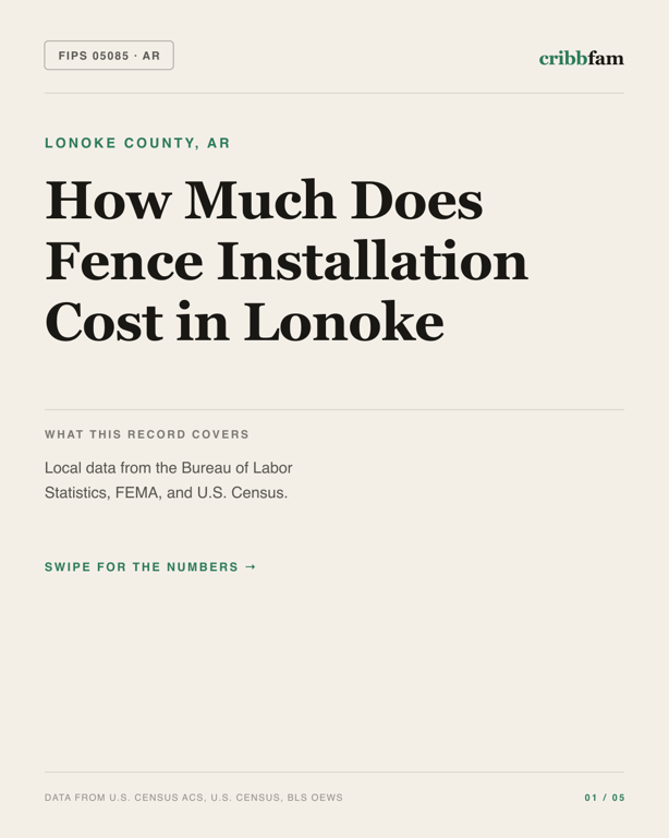 Fences in Lonoke County, AR — regional cost snapshot