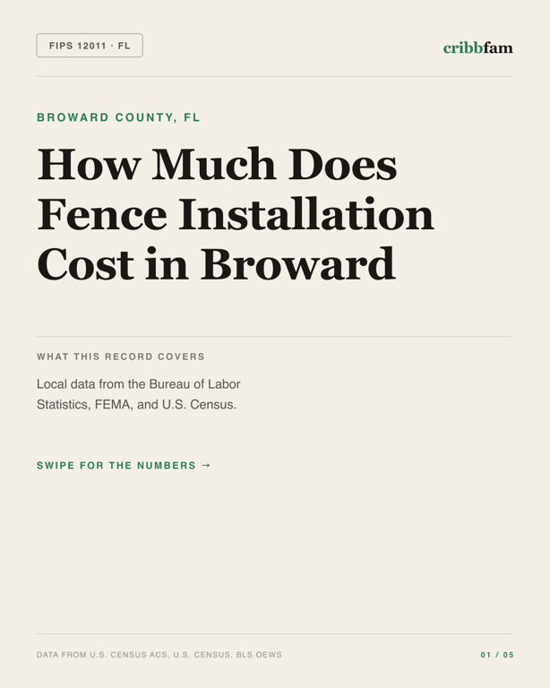 Fences in Broward County, FL — regional cost snapshot