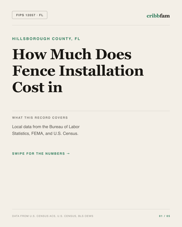 Fences in Hillsborough County, FL — regional cost snapshot