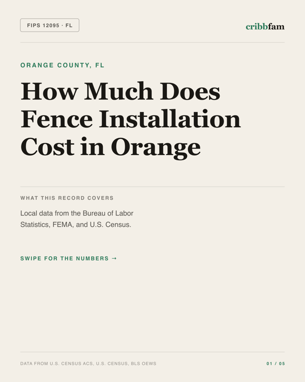 Fences in Orange County, FL — regional cost snapshot