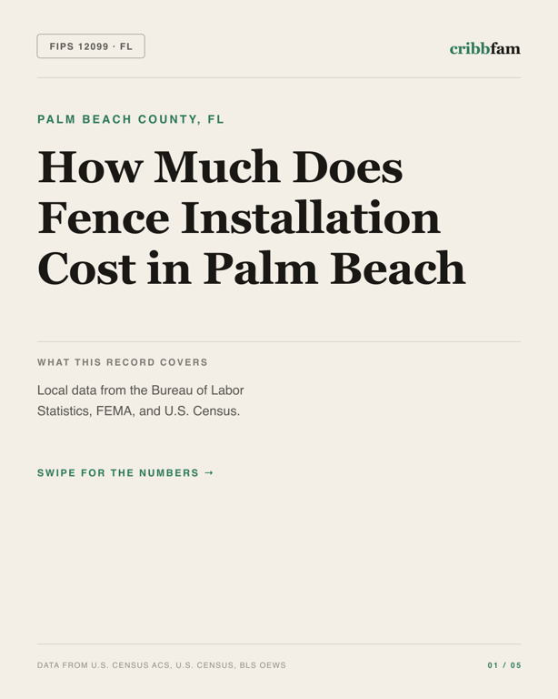 Fences in Palm Beach County, FL — regional cost snapshot
