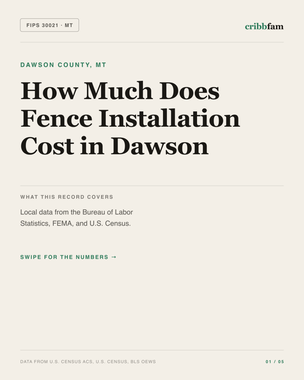 Fences in Dawson County, MT — regional cost snapshot