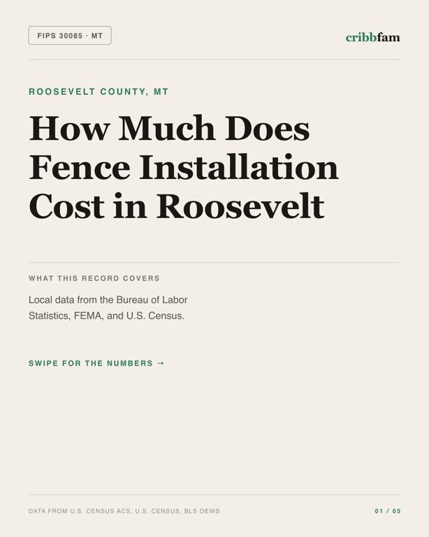 Fences in Roosevelt County, MT — regional cost snapshot