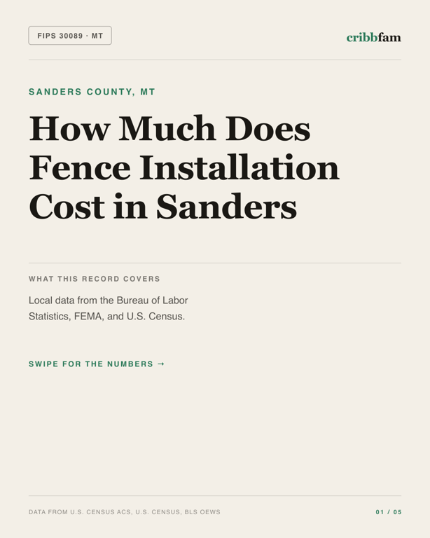 Fences in Sanders County, MT — regional cost snapshot