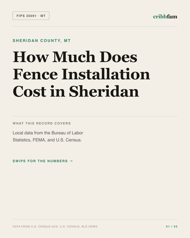 Fences in Sheridan County, MT — regional cost snapshot