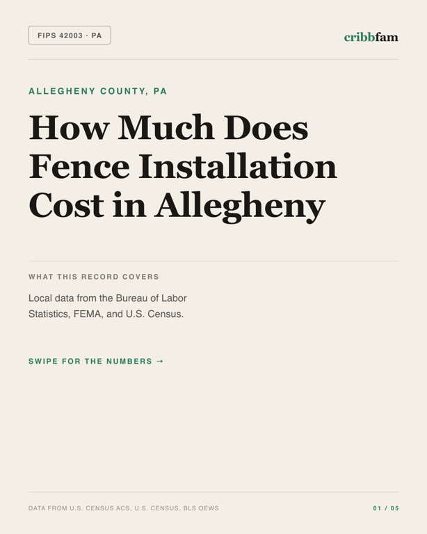 Fences in Allegheny County, PA — regional cost snapshot
