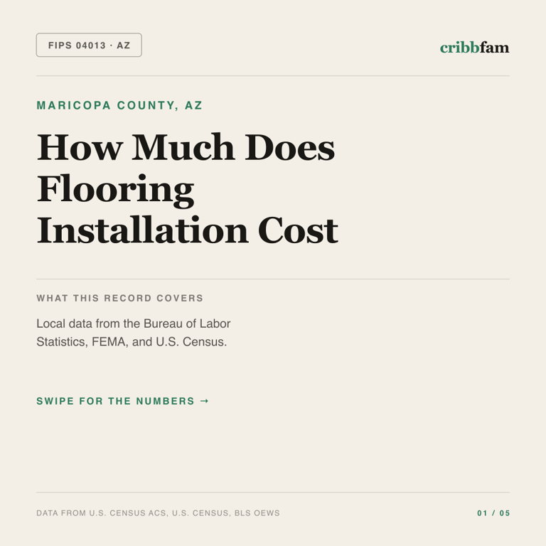 Flooring cost snapshot for Maricopa County, AZ