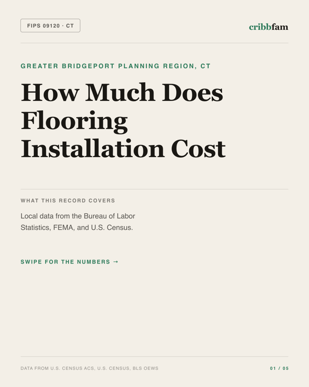 Flooring in Greater Bridgeport Planning Region, CT — regional cost snapshot