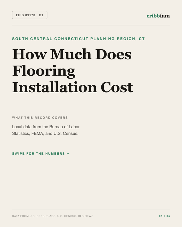 Flooring in South Central Connecticut Planning Region, CT — regional cost snapshot