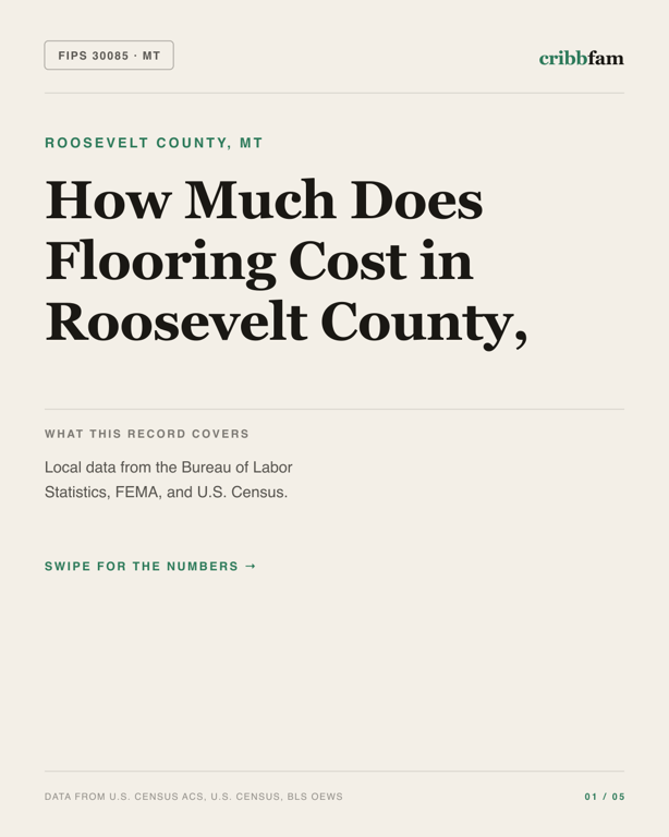 Flooring in Roosevelt County, MT — regional cost snapshot