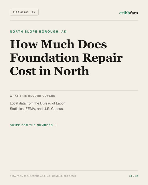 Foundation Repair in North Slope Borough, AK — regional cost snapshot