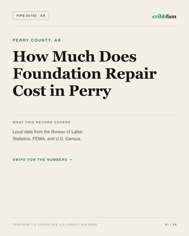 Foundation Repair in Perry County, AR — regional cost snapshot