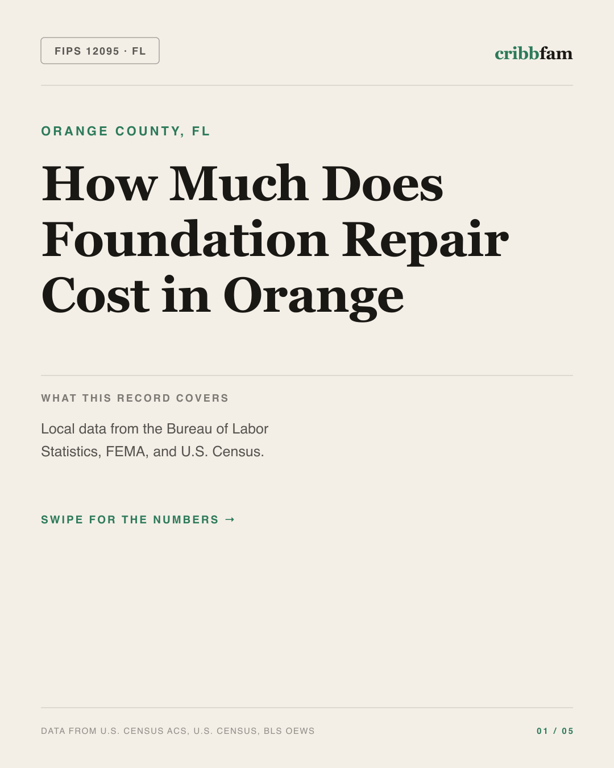 Foundation Repair in Orange County, FL — regional cost snapshot