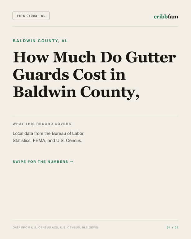 Gutter Guards in Baldwin County, AL — regional cost snapshot
