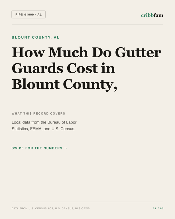 Gutter Guards in Blount County, AL — regional cost snapshot