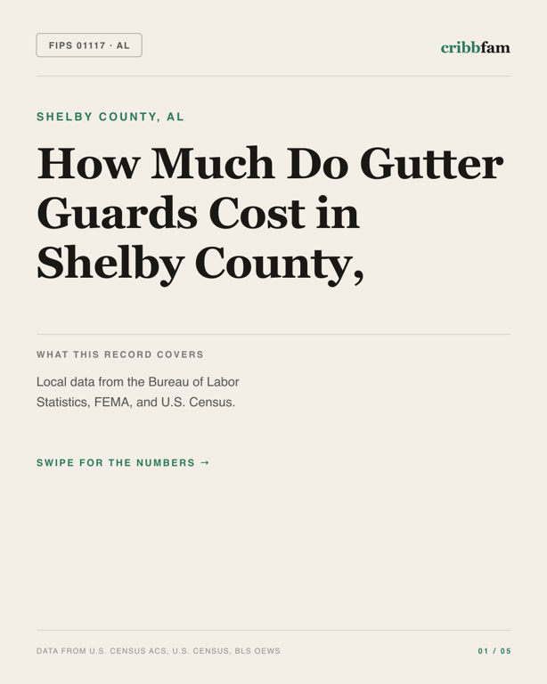 Gutter Guards in Shelby County, AL — regional cost snapshot