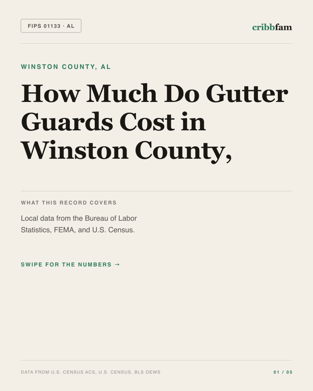Gutter Guards in Winston County, AL — regional cost snapshot