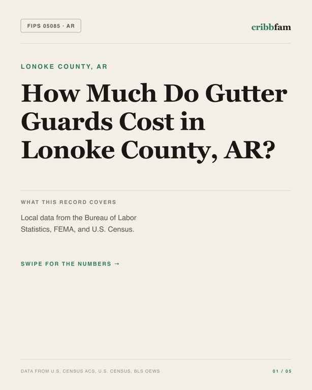 Gutter Guards in Lonoke County, AR — regional cost snapshot