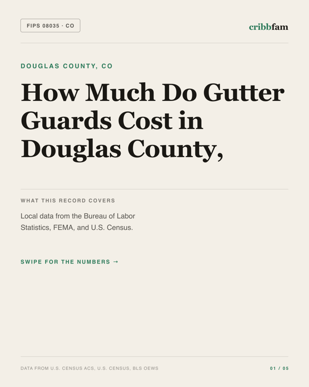 Gutter Guards in Douglas County, CO — regional cost snapshot