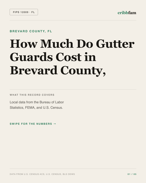 Gutter Guards in Brevard County, FL — regional cost snapshot