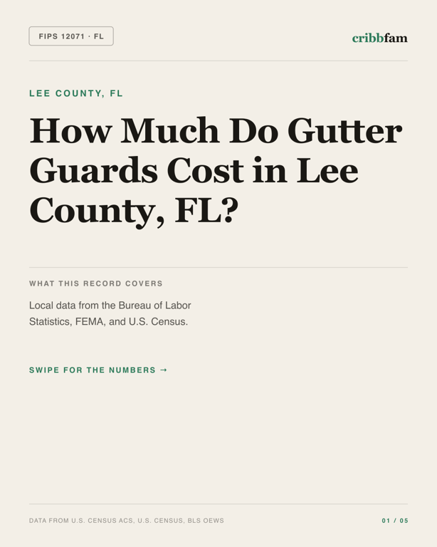 Gutter Guards in Lee County, FL — regional cost snapshot