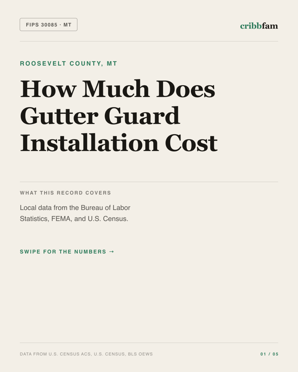 Gutter Guards in Roosevelt County, MT — regional cost snapshot