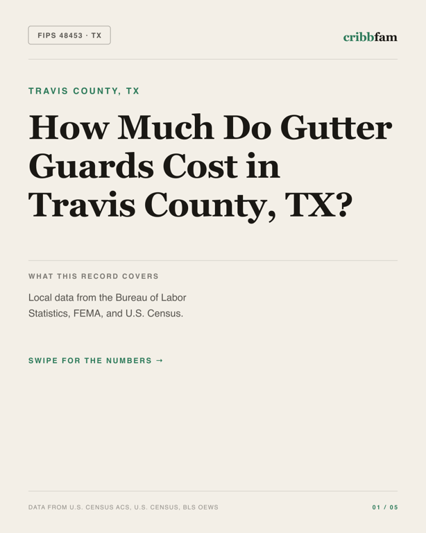 Gutter Guards in Travis County, TX — regional cost snapshot