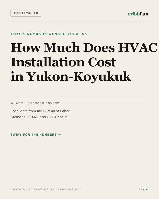 HVAC in Yukon Koyukuk Census Area, AK — regional cost snapshot