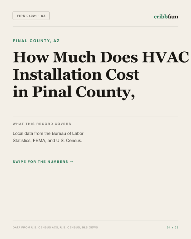 HVAC in Pinal County, AZ — regional cost snapshot