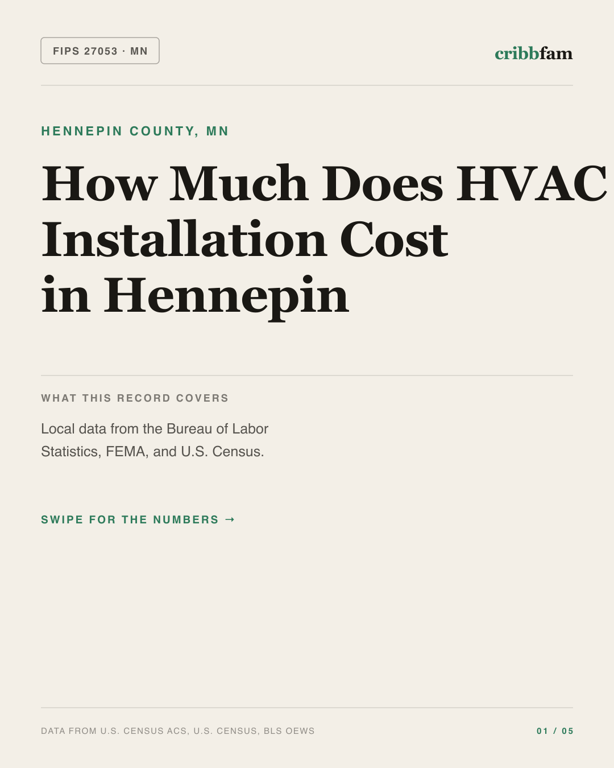 HVAC in Hennepin County, MN — regional cost snapshot
