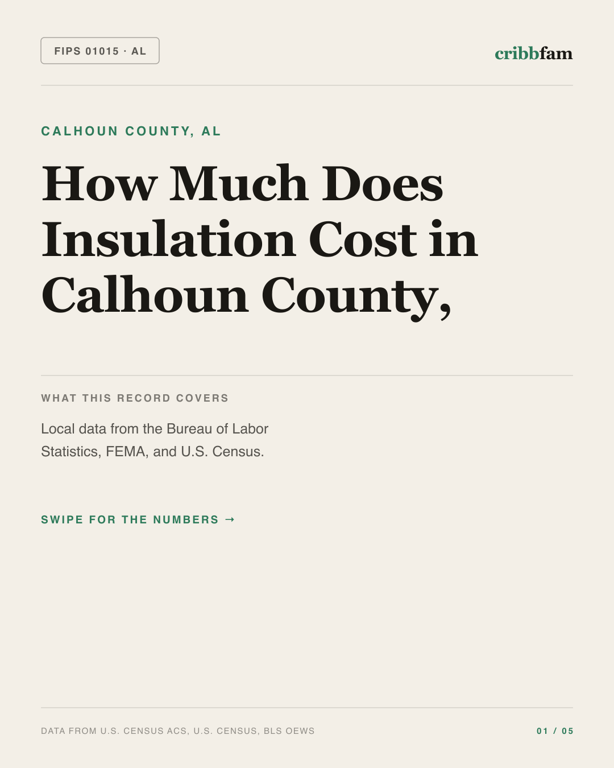 Insulation in Calhoun County, AL — regional cost snapshot