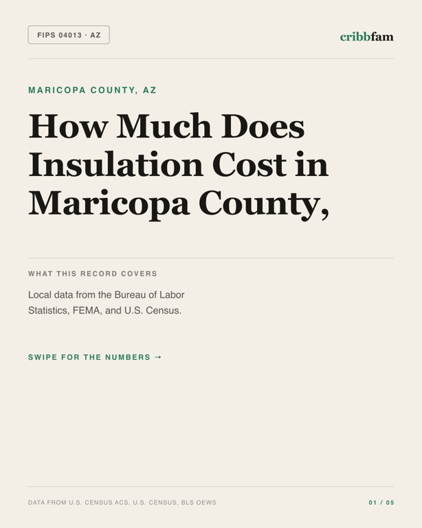 Insulation in Maricopa County, AZ — regional cost snapshot