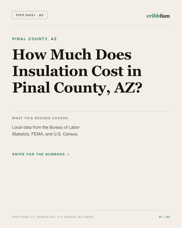 Insulation in Pinal County, AZ — regional cost snapshot