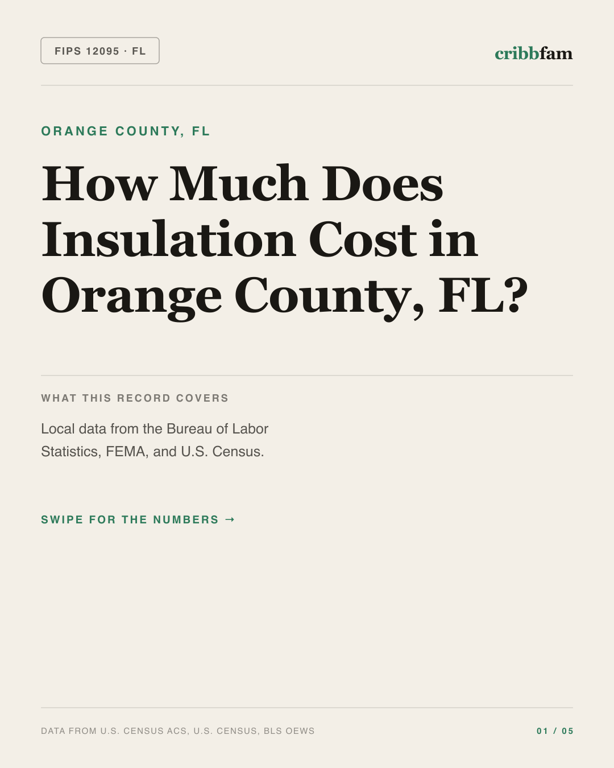Insulation in Orange County, FL — regional cost snapshot