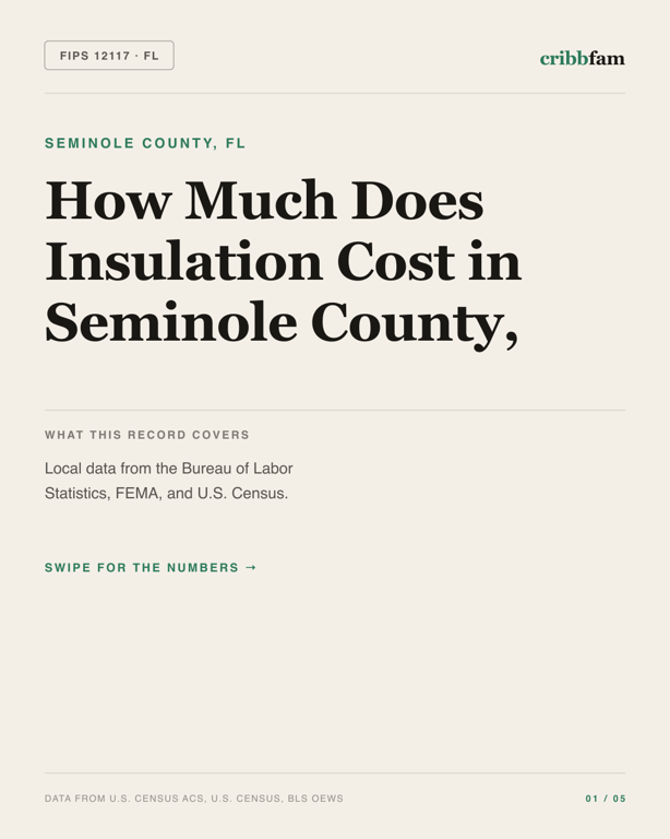 Insulation in Seminole County, FL — regional cost snapshot